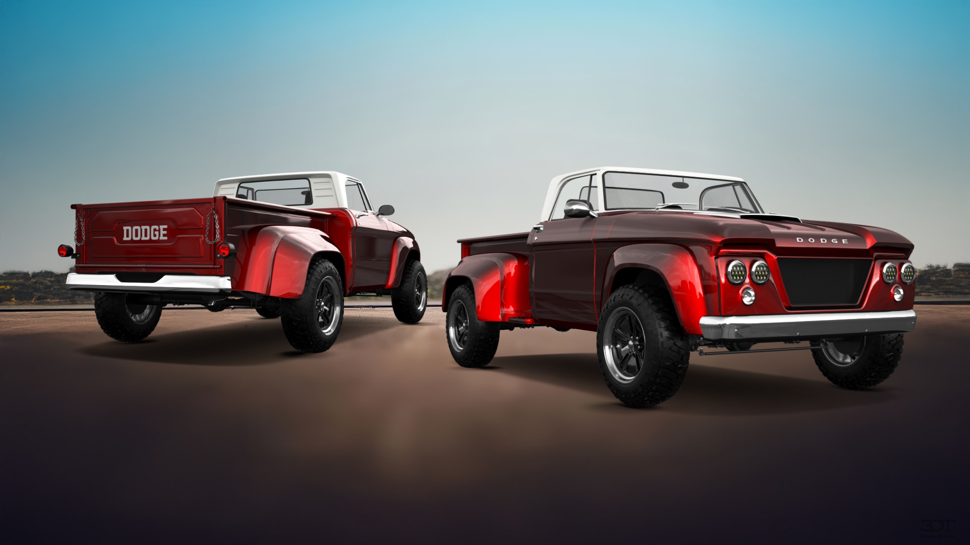 Dodge D-100 Stepside 2 Door pickup truck 1961 tuning