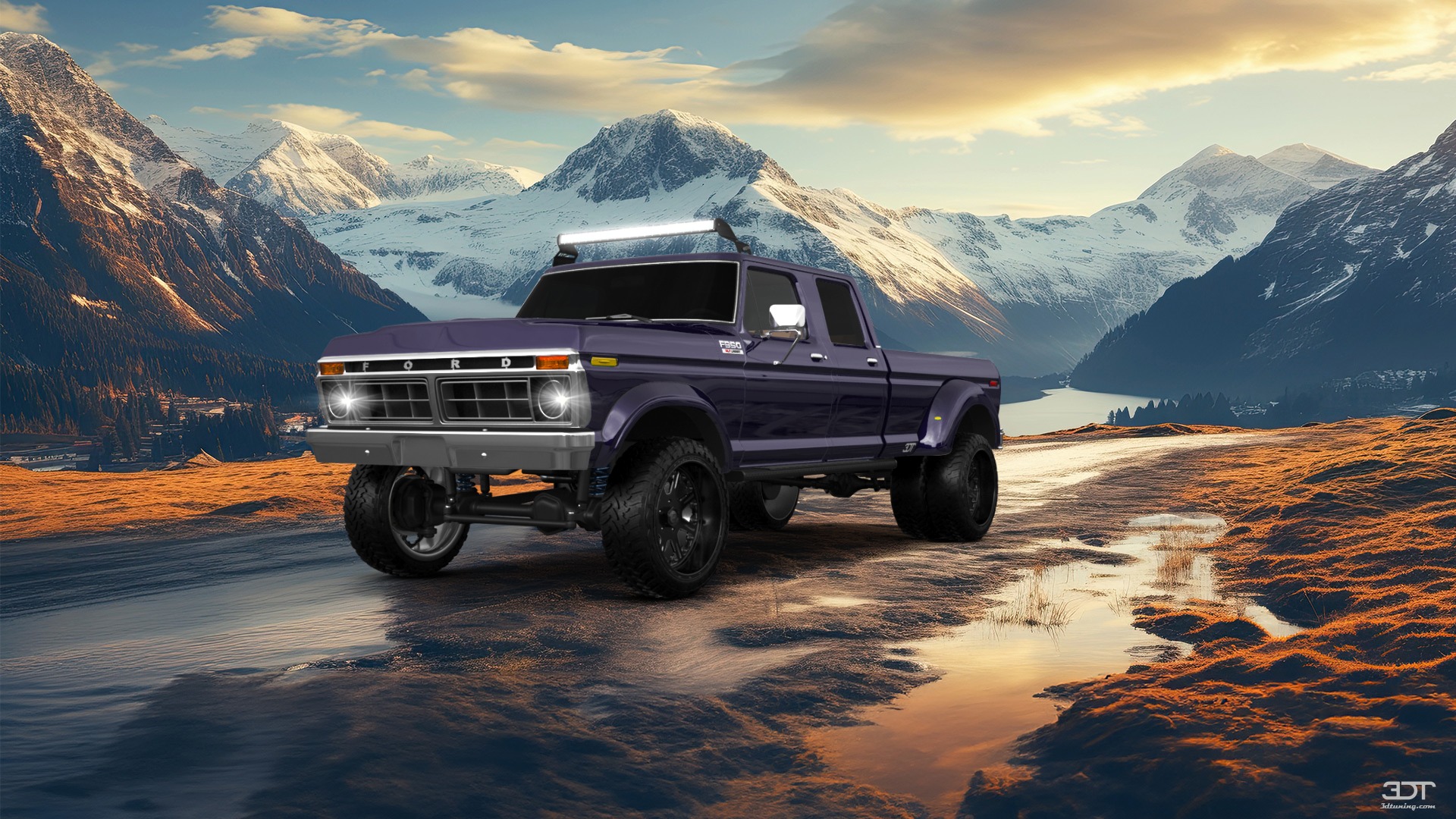 Ford F-350 Dually 4 Door pickup truck 1973 tuning