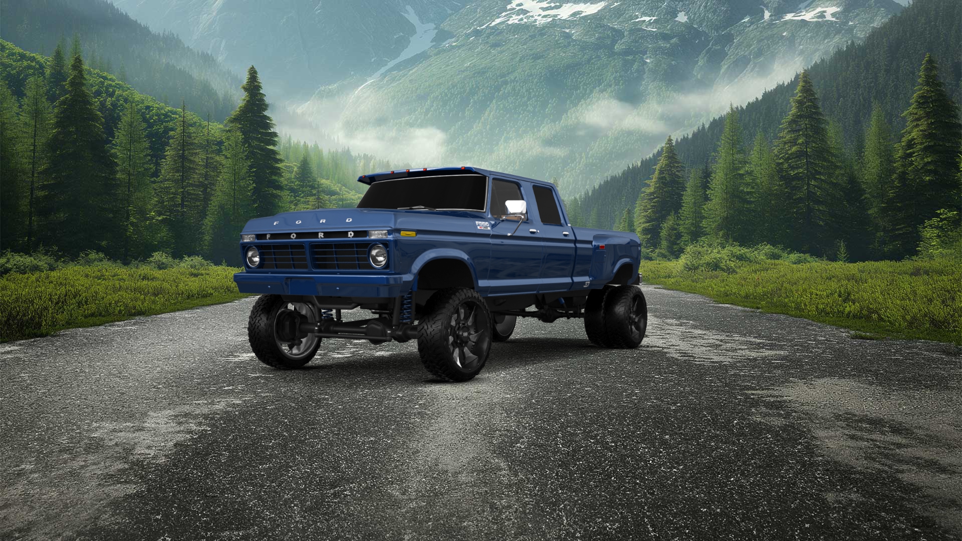 Ford F-350 Dually 4 Door pickup truck 1973