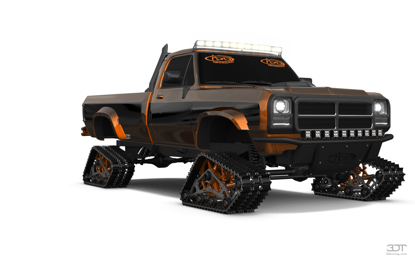 Dodge Ram 1991 Snow Offroading Custom w/ New Track Systems and Light Installations Edited (SCS)
