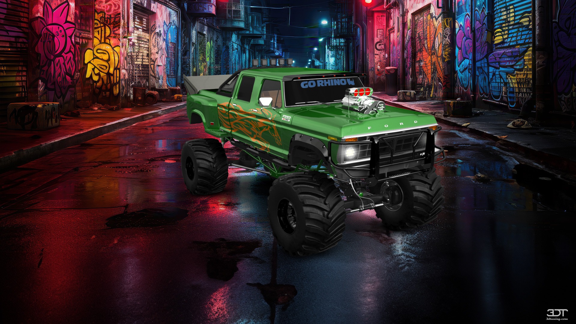 Ford F-350 Dually 4 Door pickup truck 1973 tuning