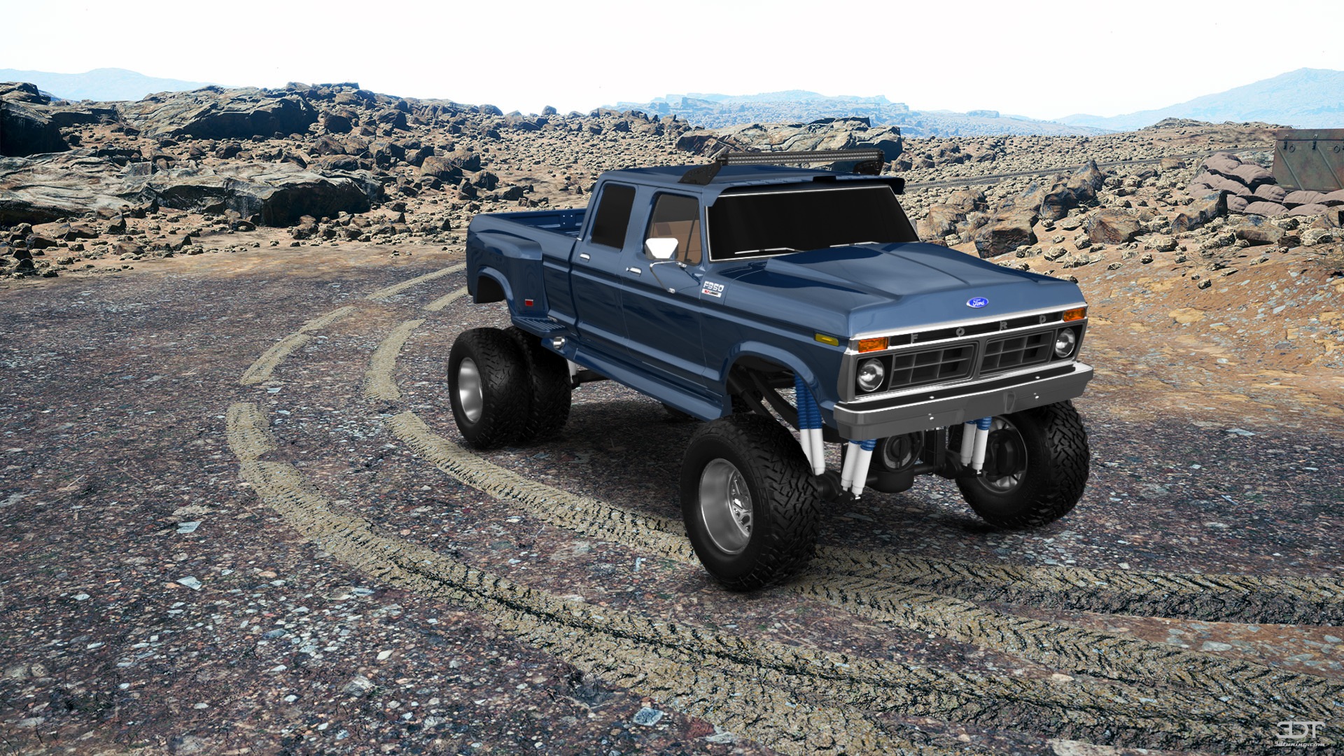 Ford F-350 Dually 4 Door pickup truck 1973 tuning