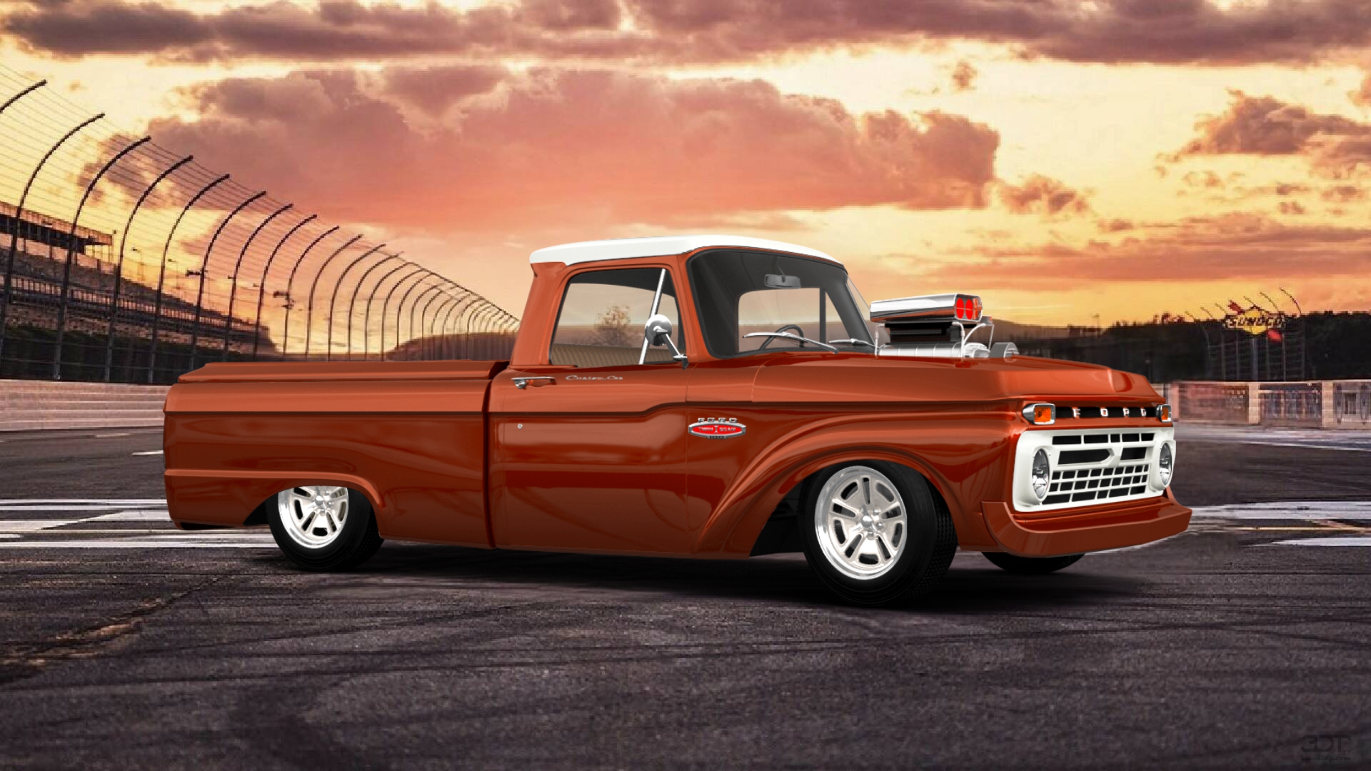 Ford F-100 Custom Cab 2 Door pickup truck 1966 tuning
