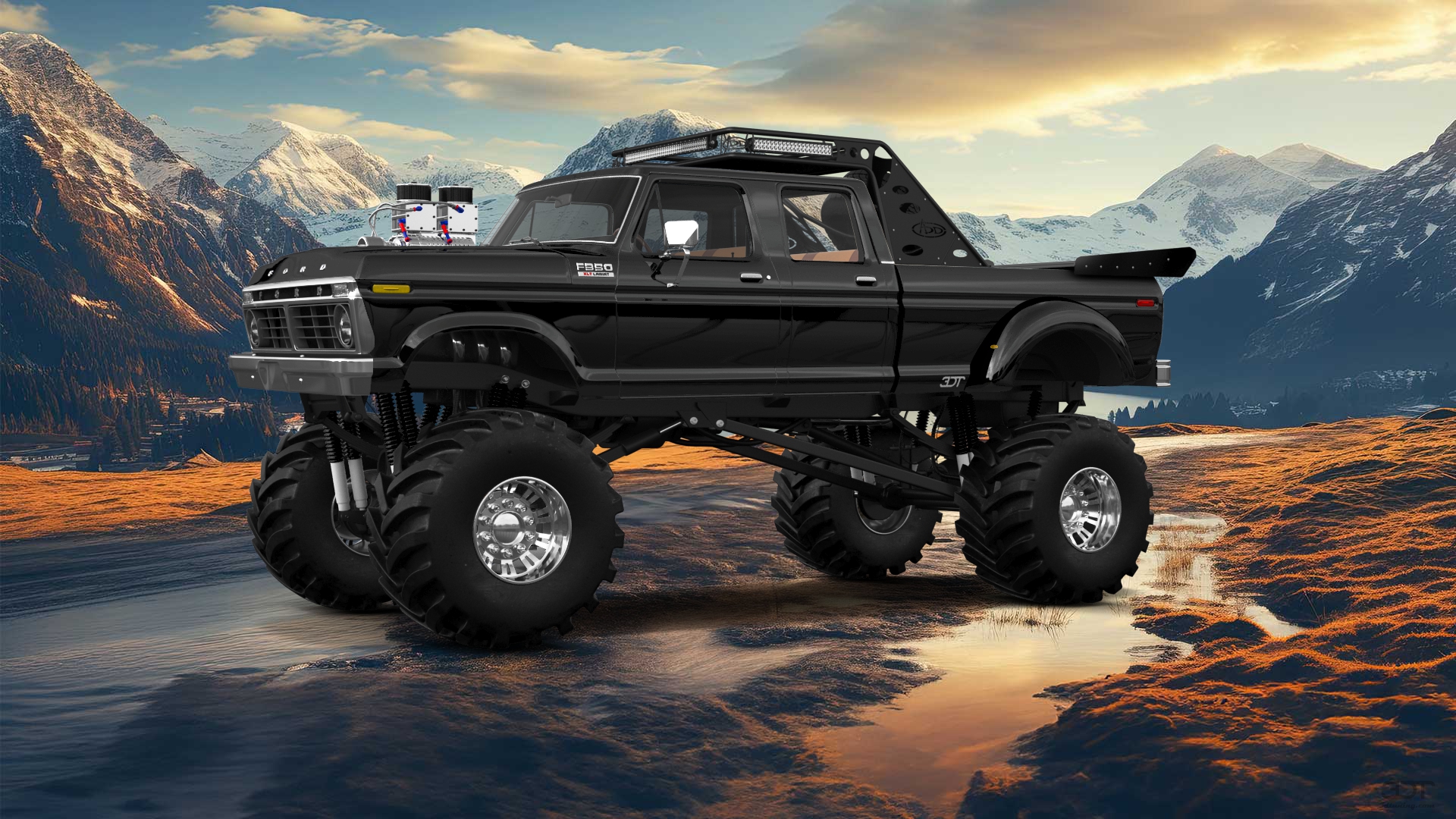 Ford F-350 Dually 4 Door pickup truck 1973 tuning