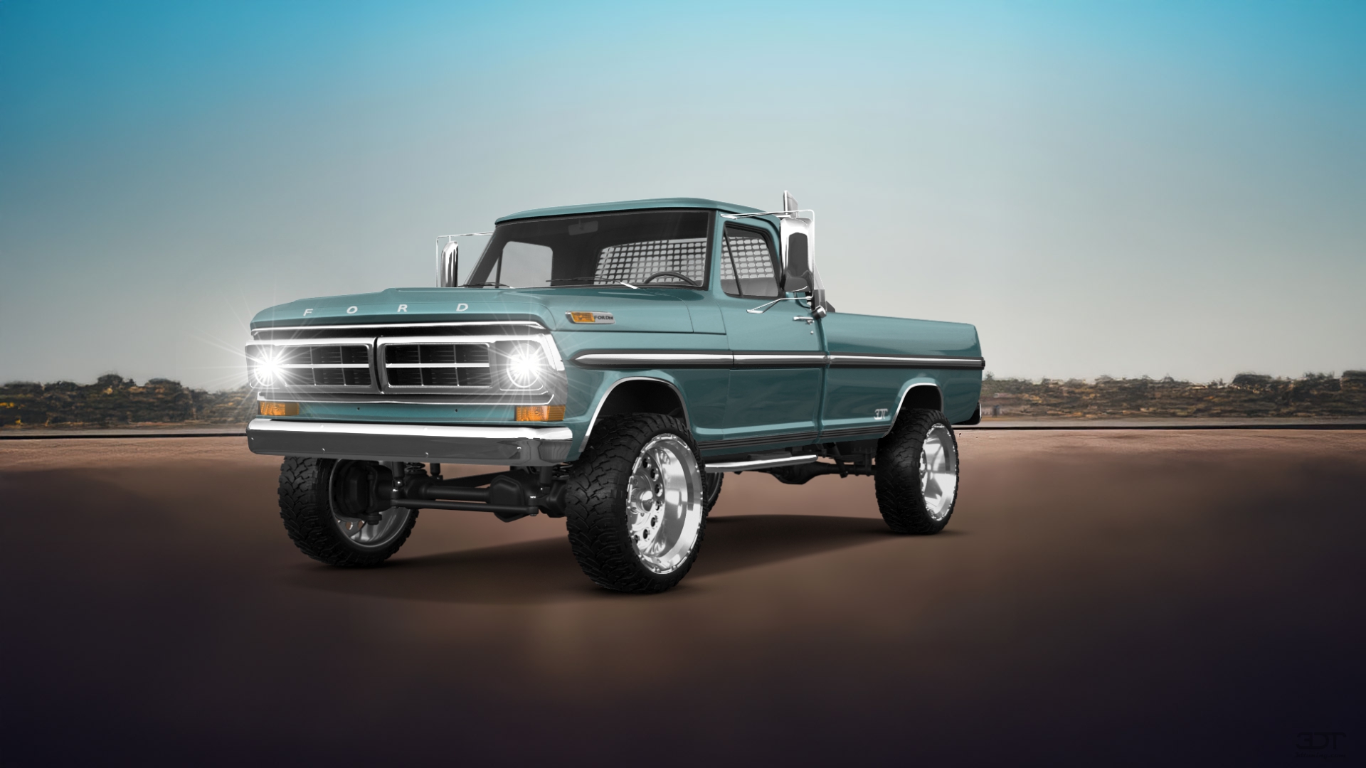 Ford F-250 2 Door pickup truck 1971 tuning