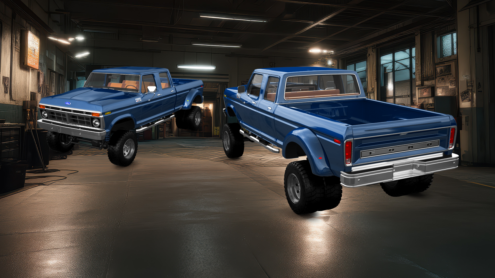 Ford F-350 Dually 4 Door pickup truck 1973 tuning