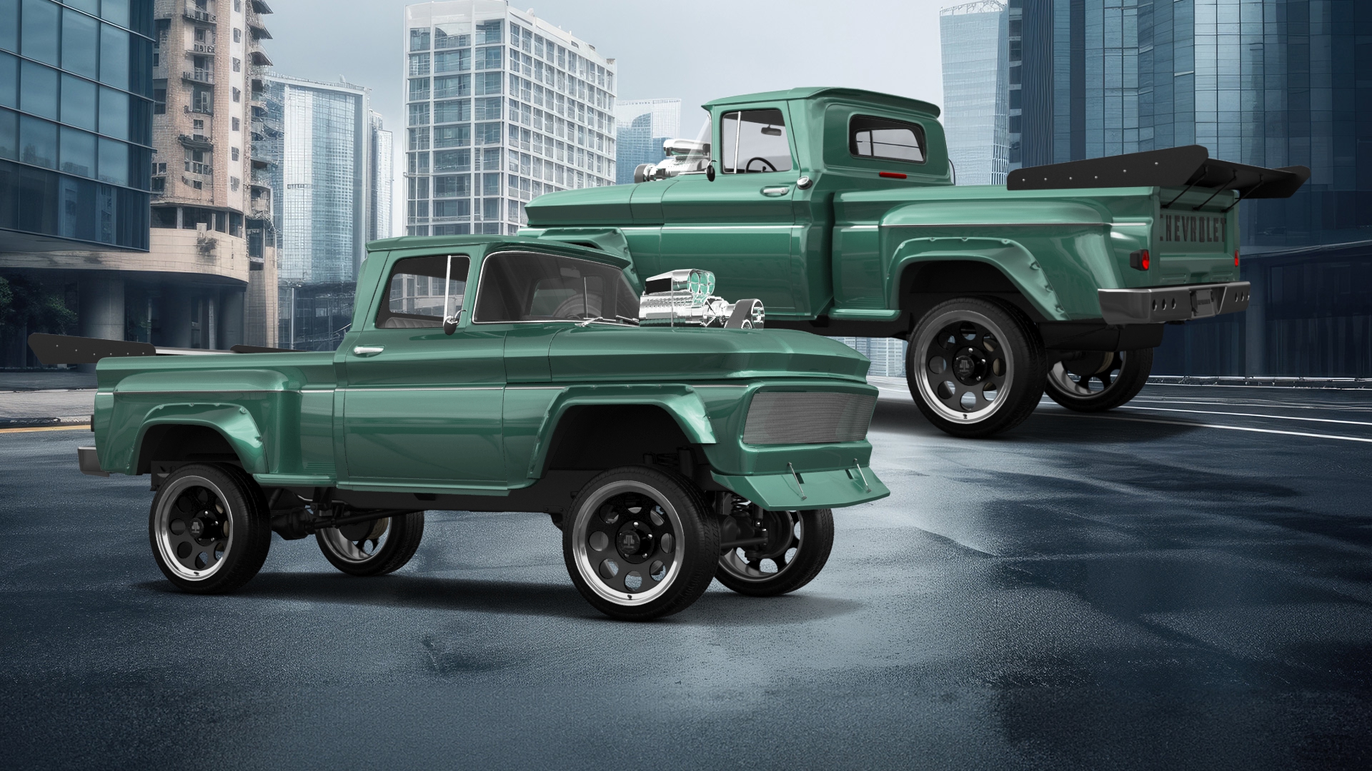 Chevrolet C-10 Stepside 2 Door pickup truck 1963 tuning