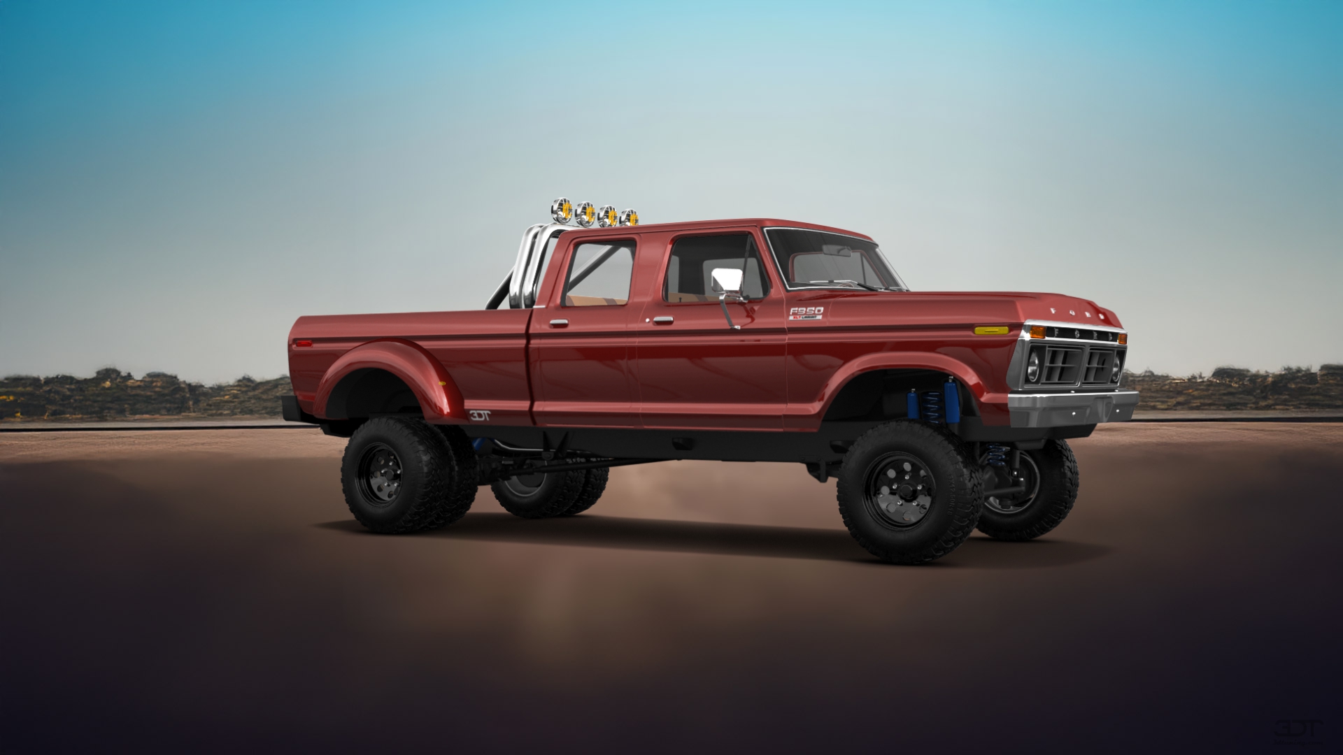Ford F-350 Dually 4 Door pickup truck 1973 tuning