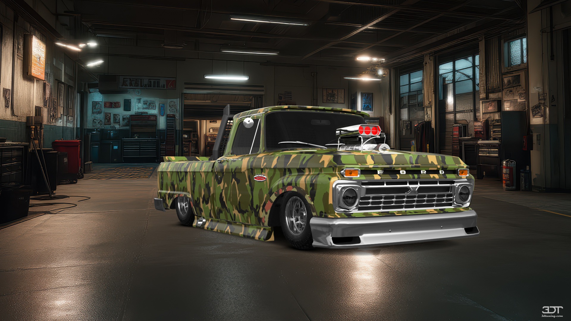 Ford F-100 Custom Cab 2 Door pickup truck 1966 tuning