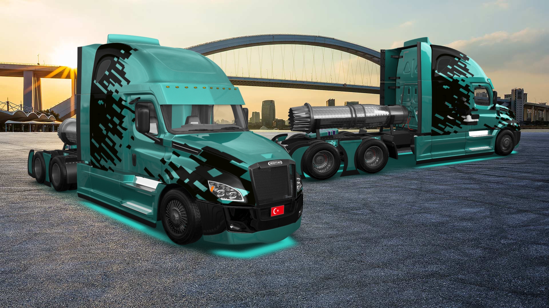 Freightliner Cascadia Sleeper Cab Truck 2018 tuning