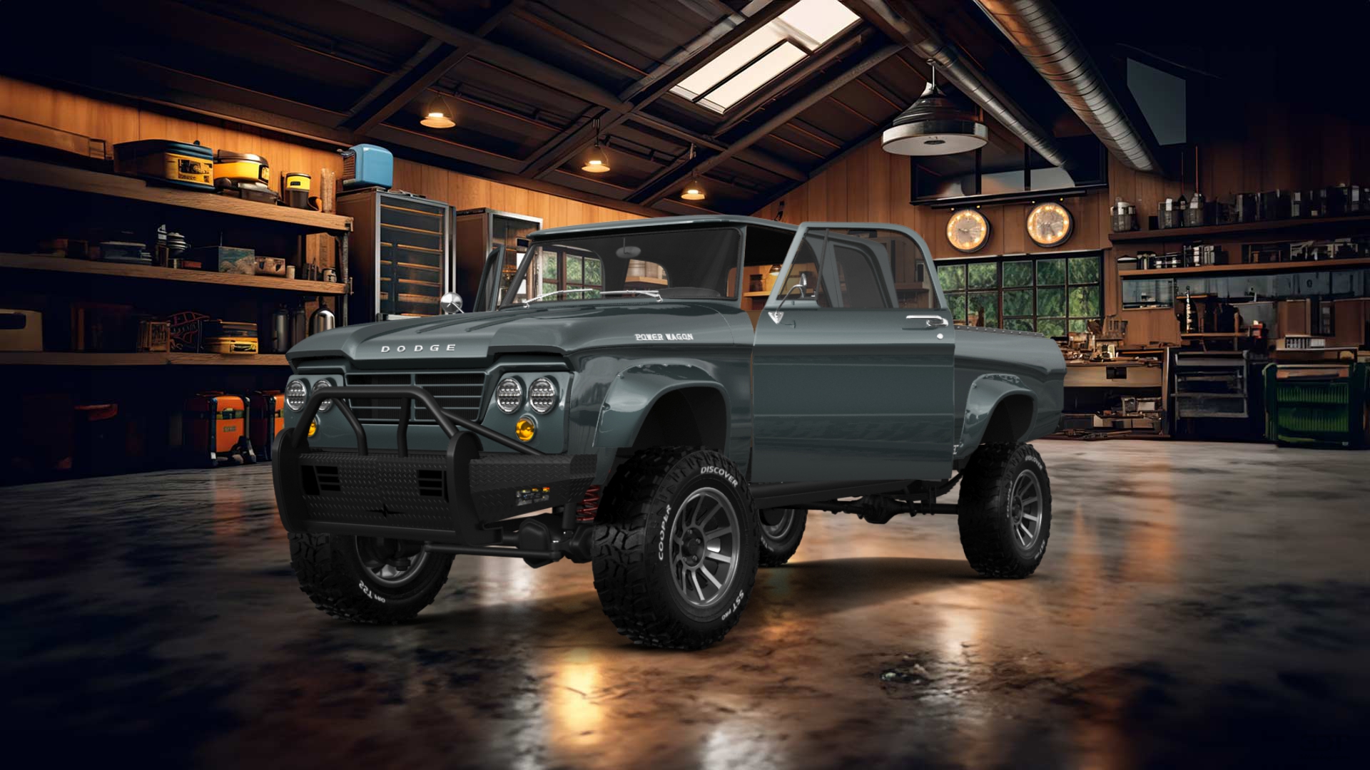 Dodge Power Wagon 4 Door pickup truck 1964 tuning