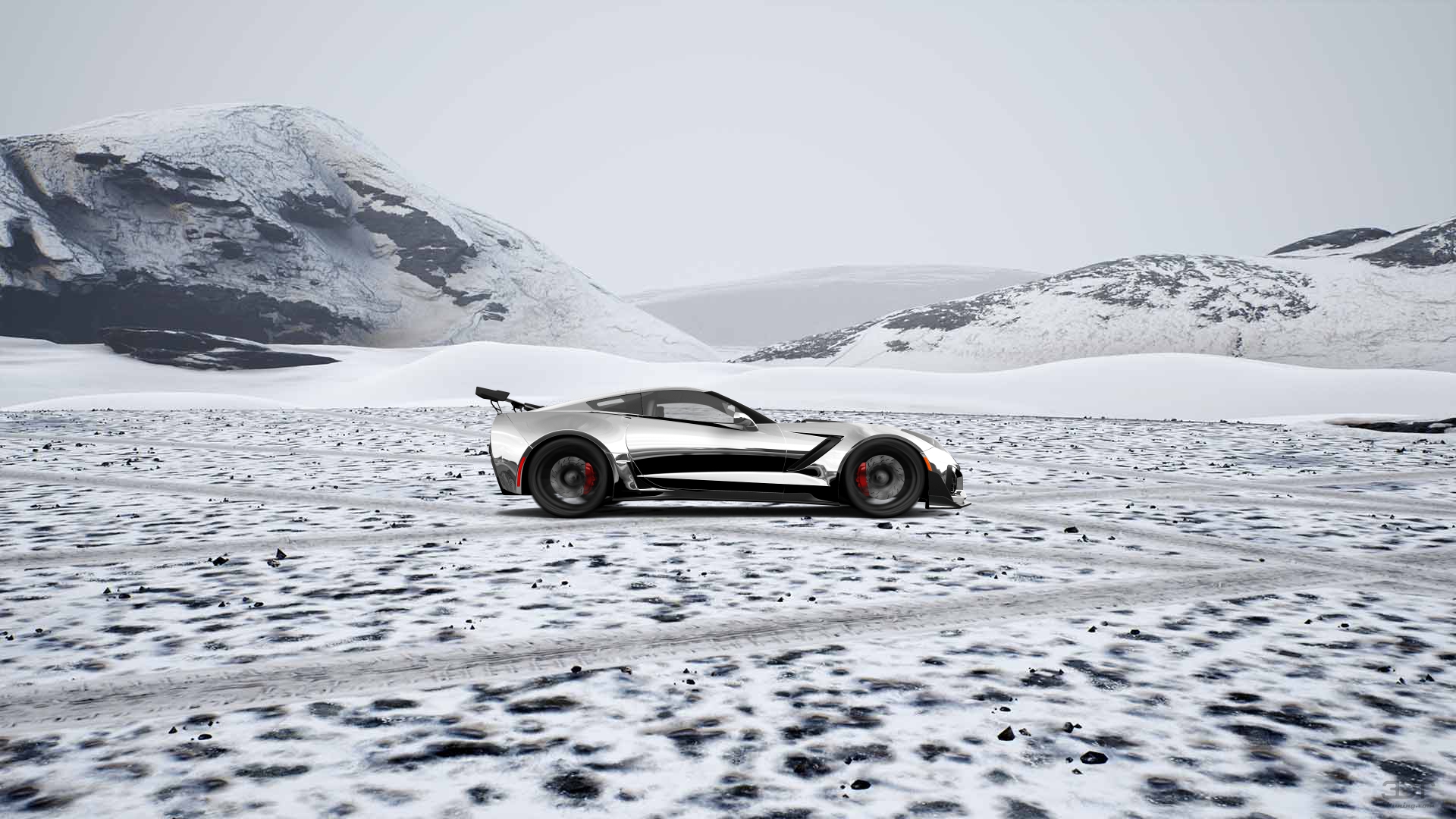 white snow