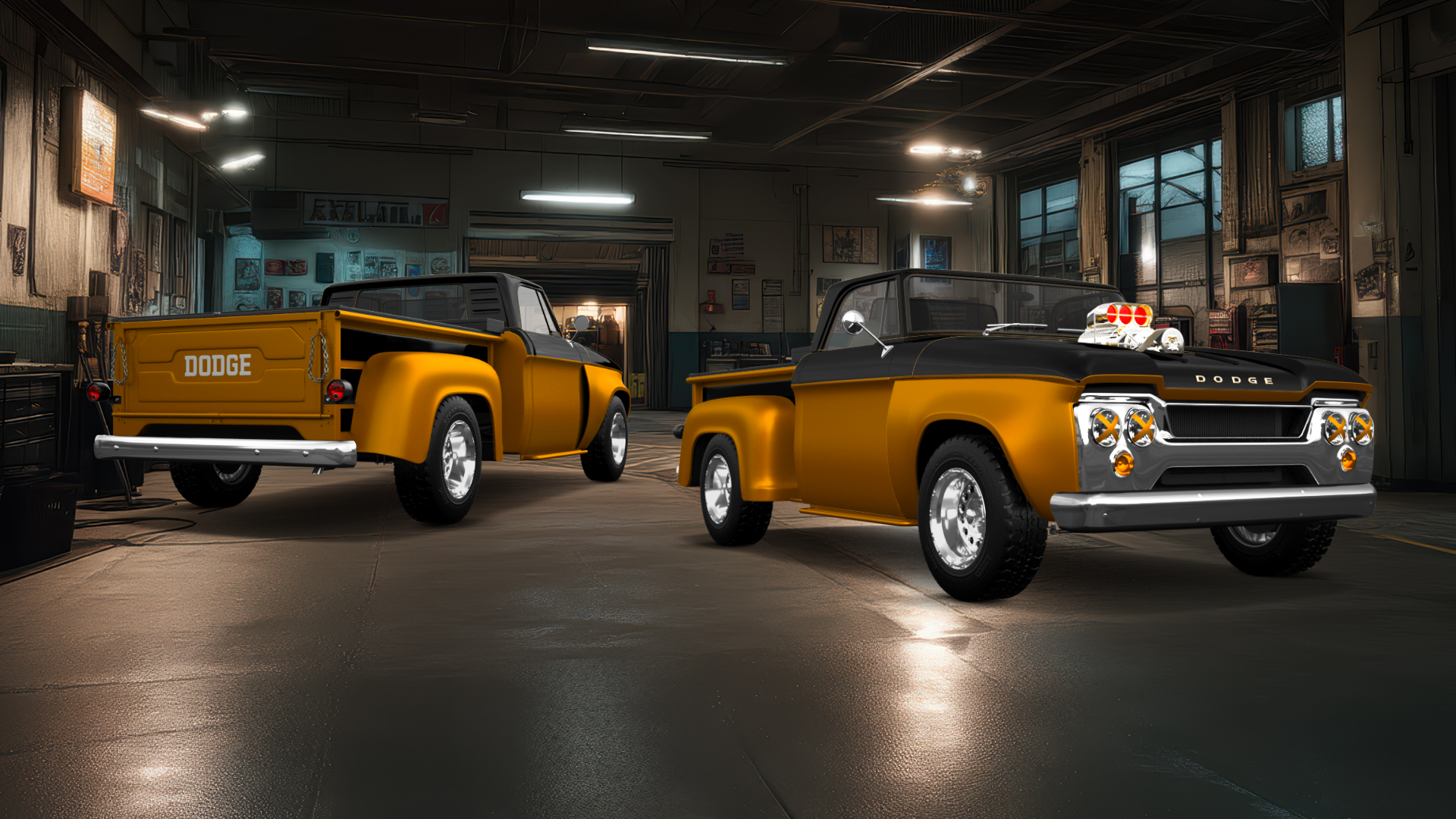 Dodge D-100 Stepside 2 Door pickup truck 1961 tuning