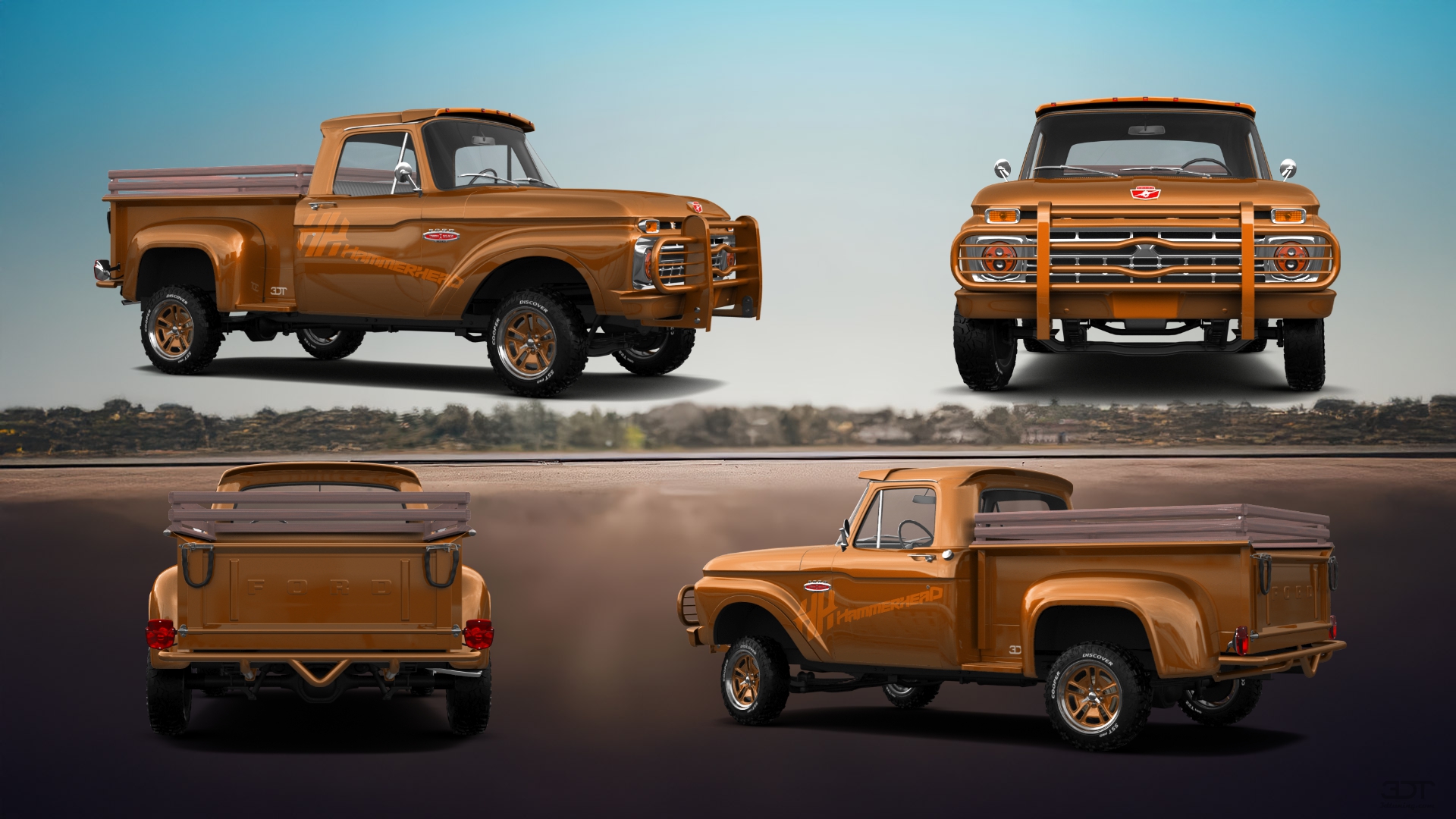 Ford F-100 Flareside 2 Door pickup truck 1961 tuning