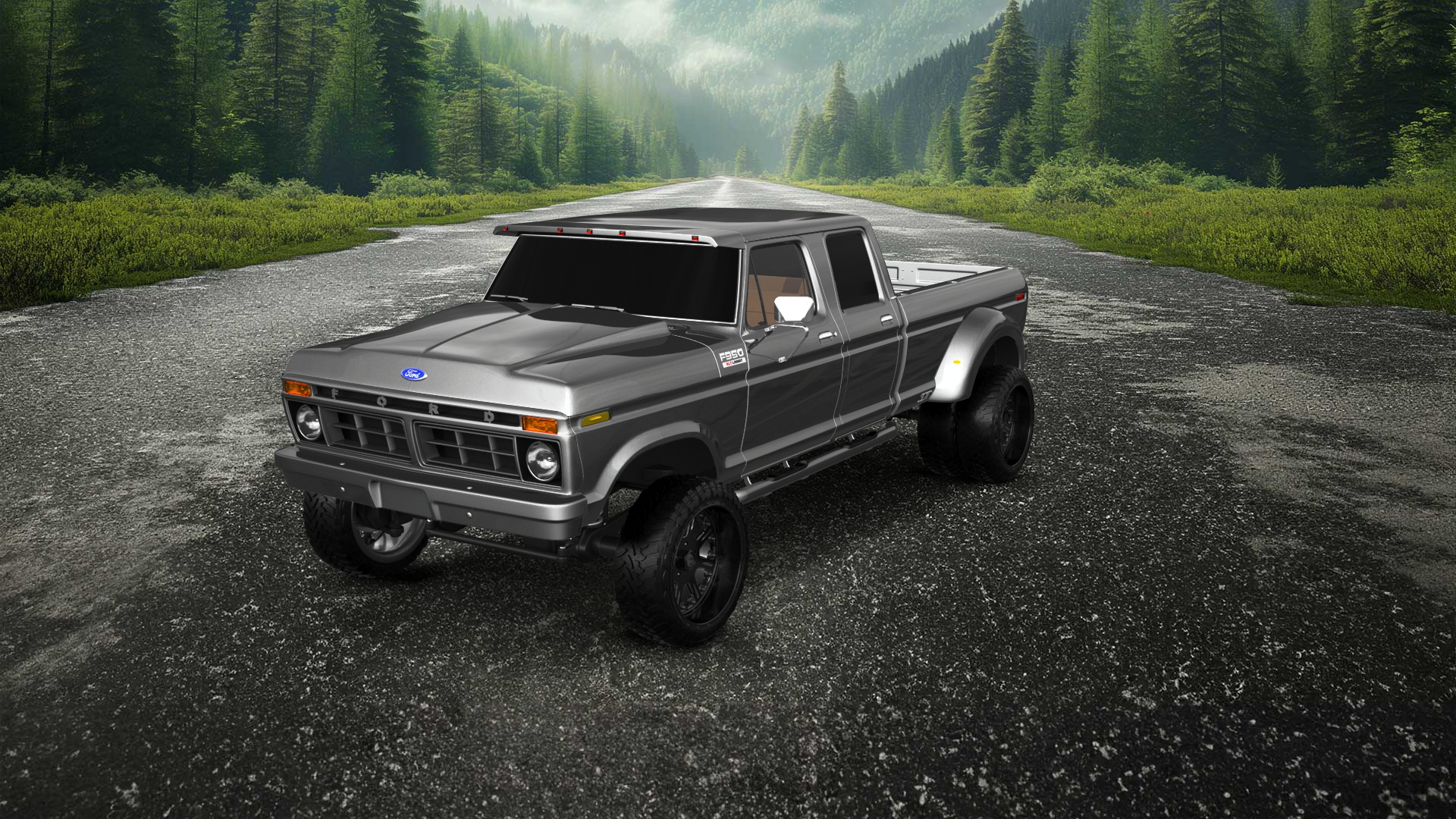 Ford F-350 Dually 4 Door pickup truck 1973