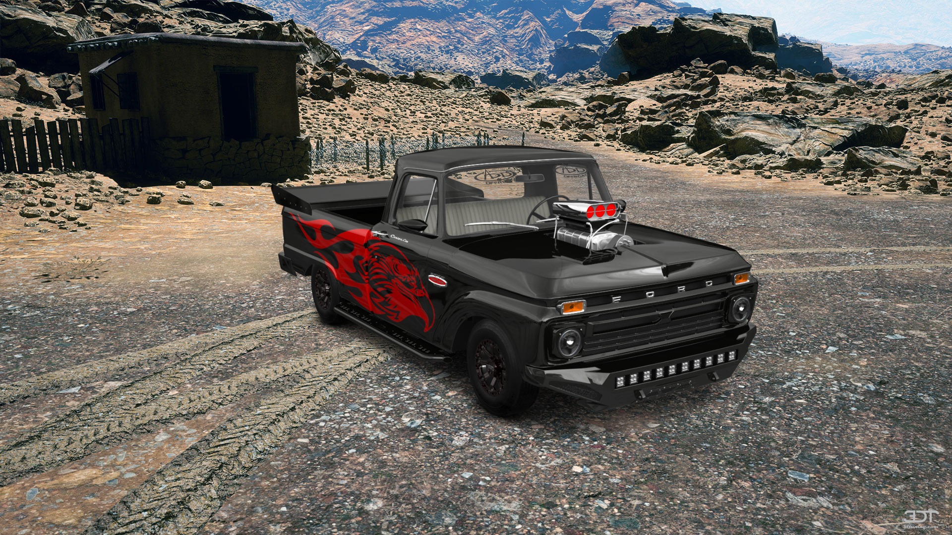 Ford F-100 Custom Cab 2 Door pickup truck 1966