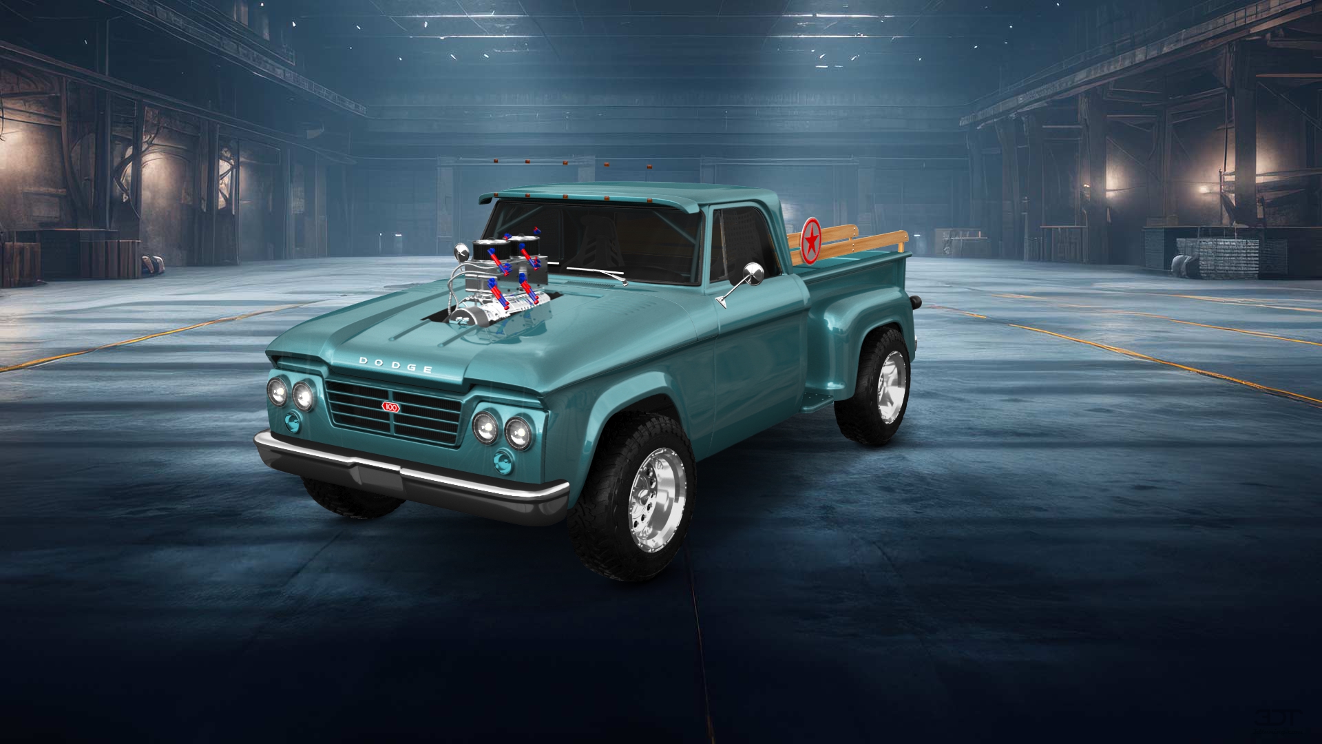 Dodge D-100 Stepside 2 Door pickup truck 1961 tuning