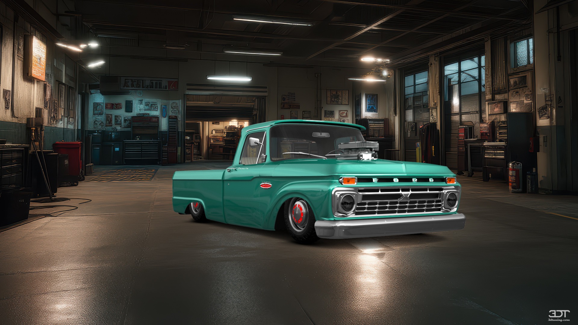 Ford F-100 Custom Cab 2 Door pickup truck 1966 tuning