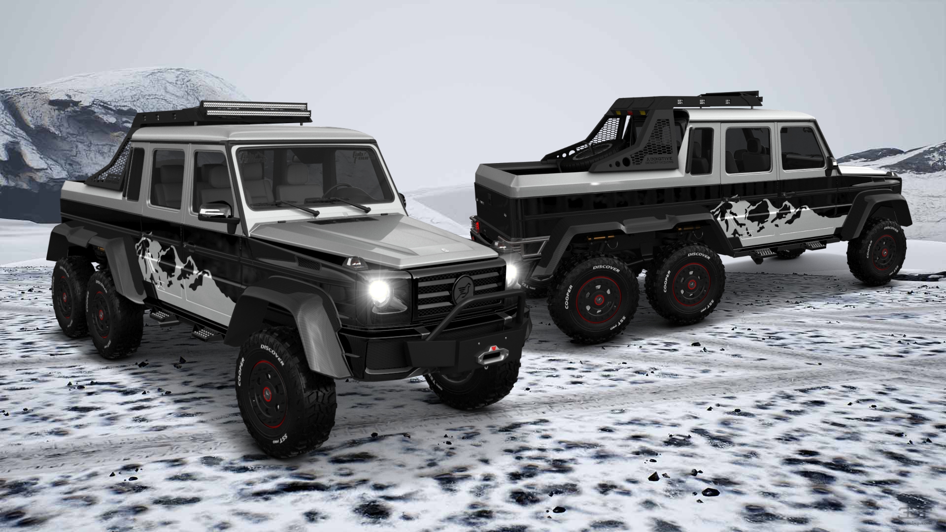Mercedes G 63 AMG 6x6 4 Door pickup truck 2013 tuning
