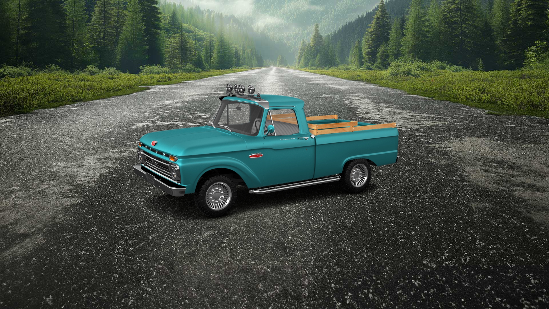 Ford F-100 Custom Cab 2 Door pickup truck 1966