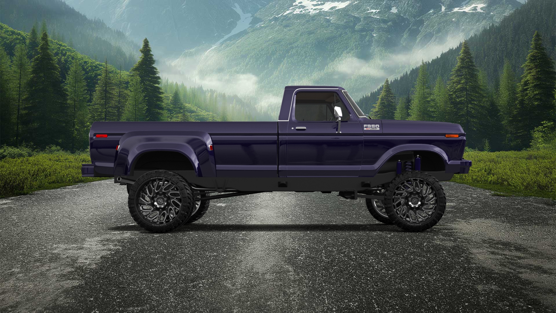 Ford F-350 Dually 2 Door pickup truck 1974 tuning