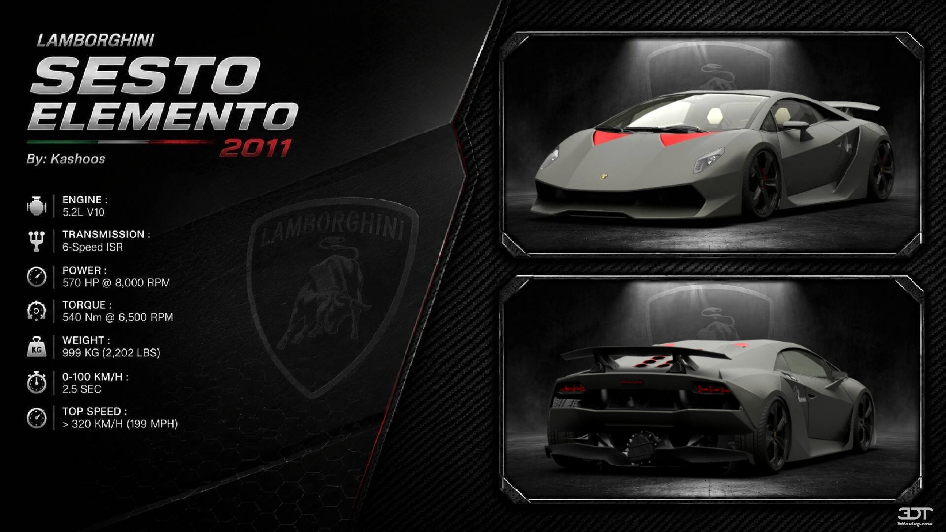 Lamborghini Sesto Elemento Coupe 2011 Images