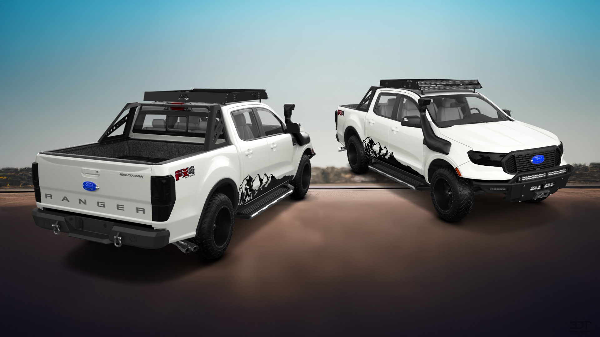 Ford Ranger 4 Door pickup truck 2019 tuning