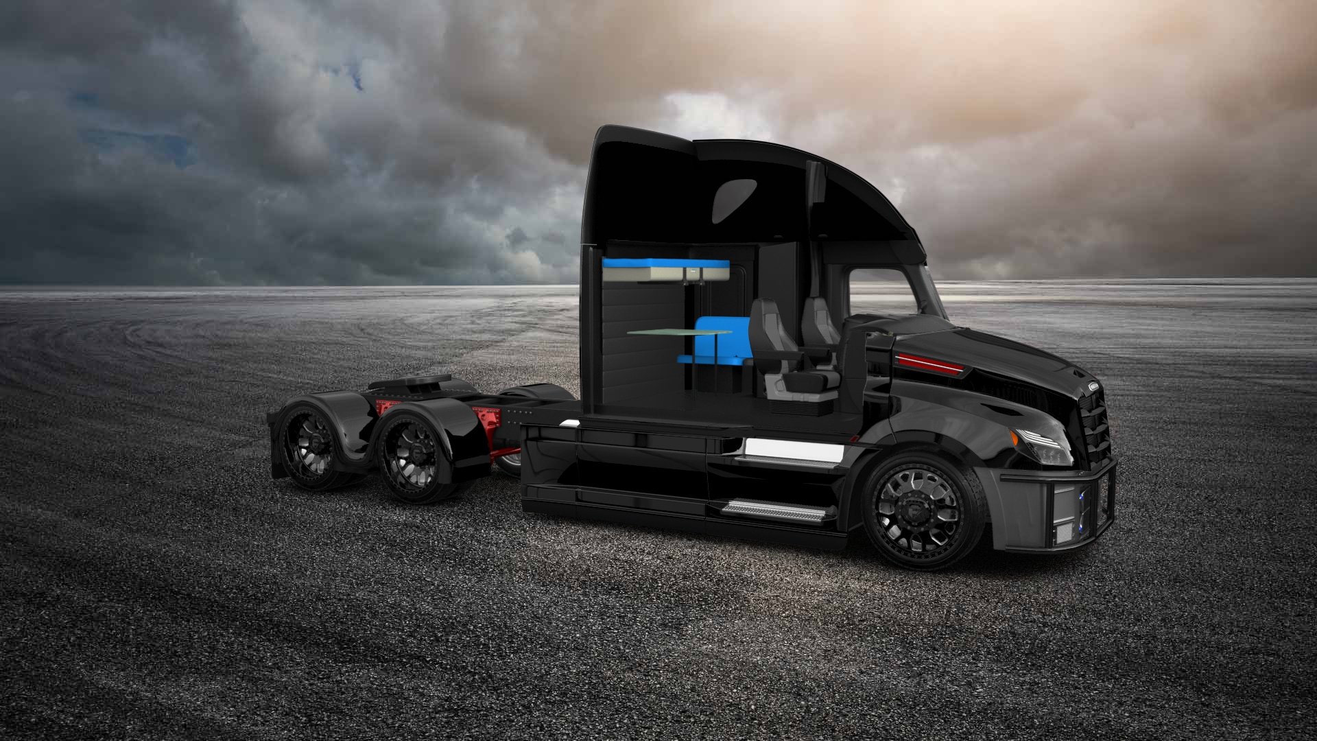 Freightliner Cascadia Sleeper Cab Truck 2018 tuning