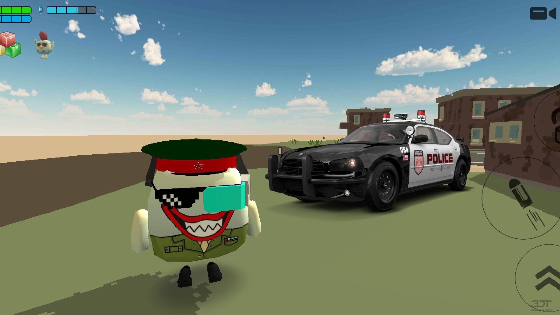 Chicken Gun с полицией