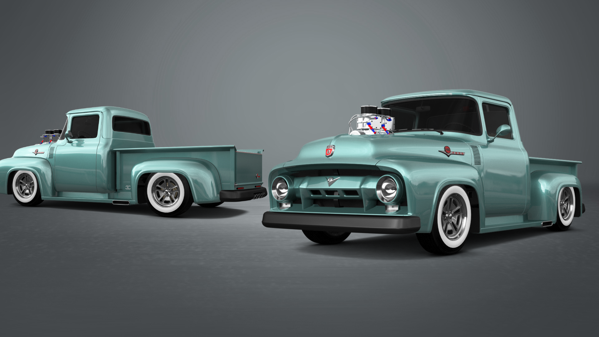 Ford F-100 2 Door truck 1956 tuning