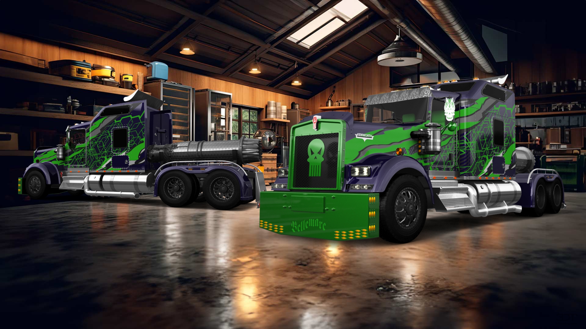 Kenworth W900 Sleeper Cab Truck 2015 tuning