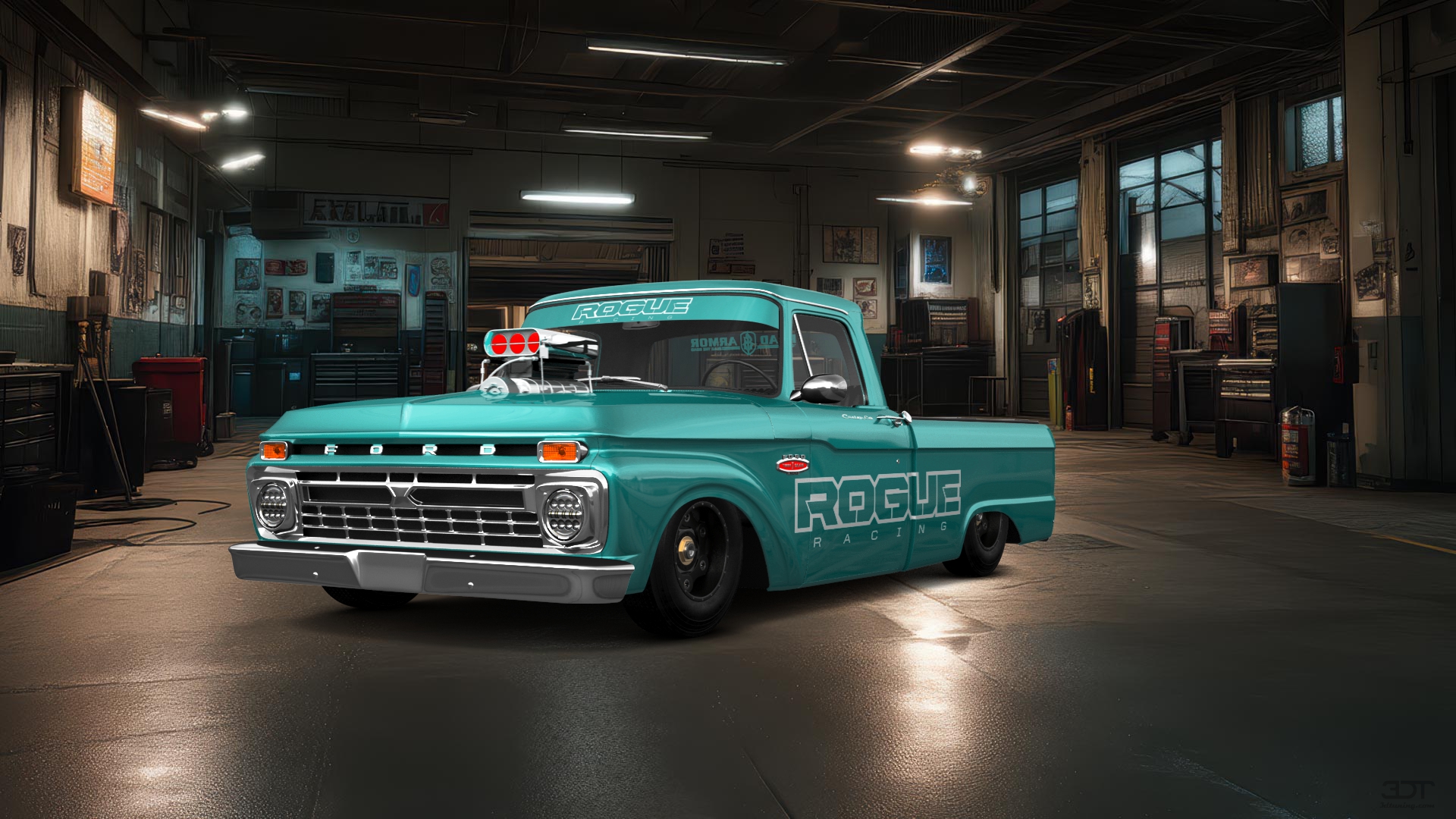Ford F-100 Custom Cab 2 Door pickup truck 1966 tuning