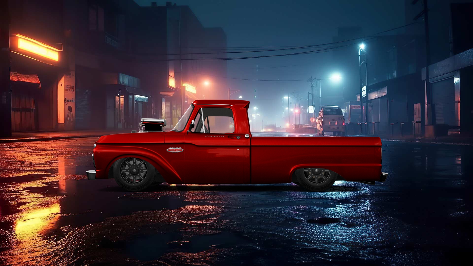 Ford F-100 Custom Cab 2 Door pickup truck 1966