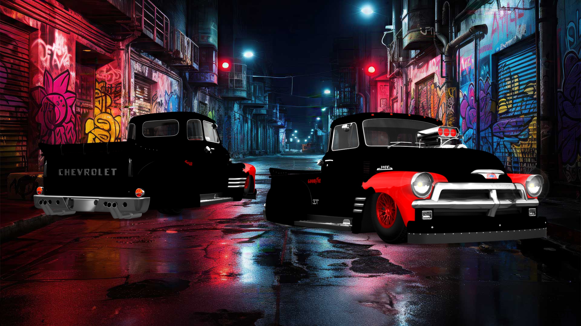 Chevrolet 3100 2 Door pickup truck 1954 tuning