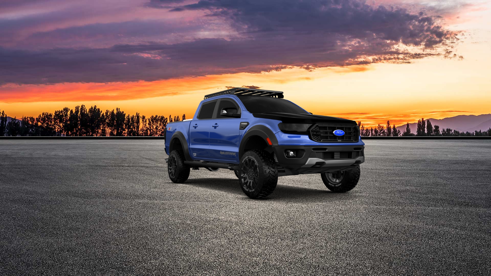 Ford Ranger 4 Door pickup truck 2019 tuning