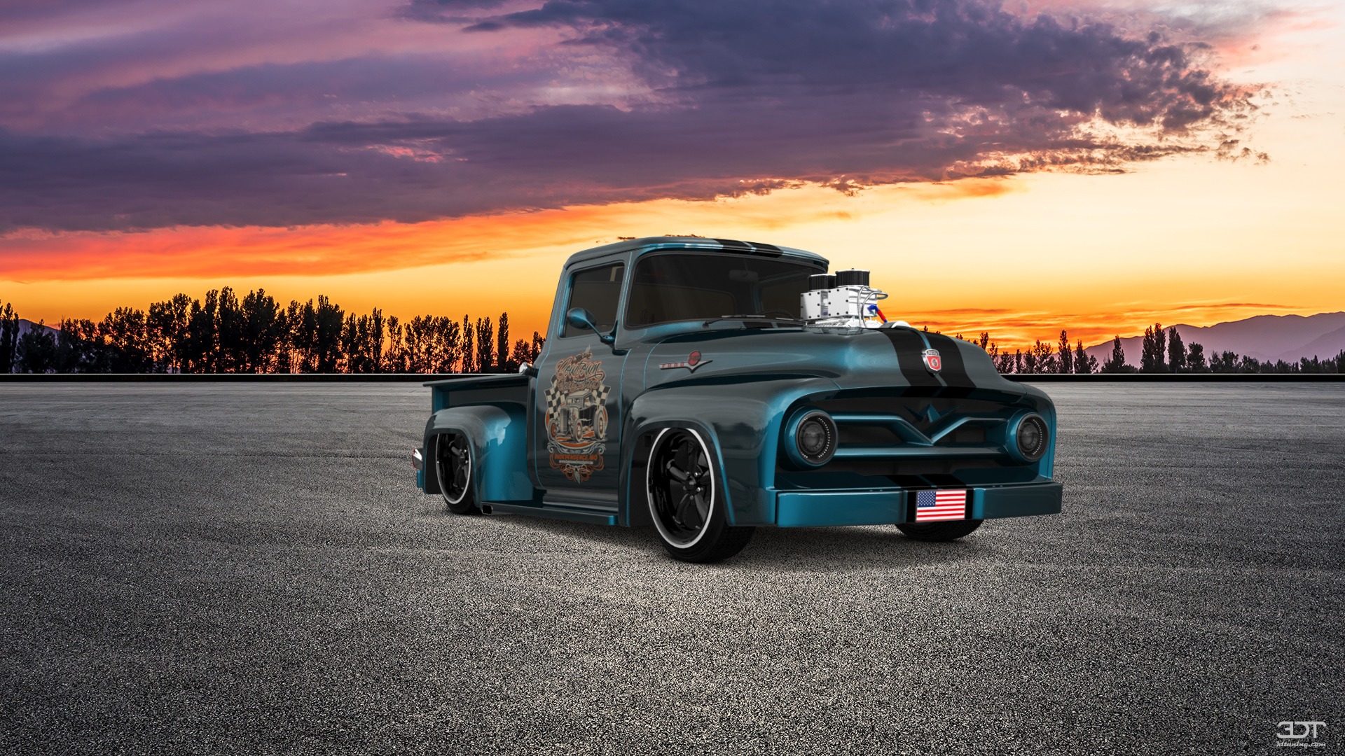 Ford F-100 2 Door truck 1956