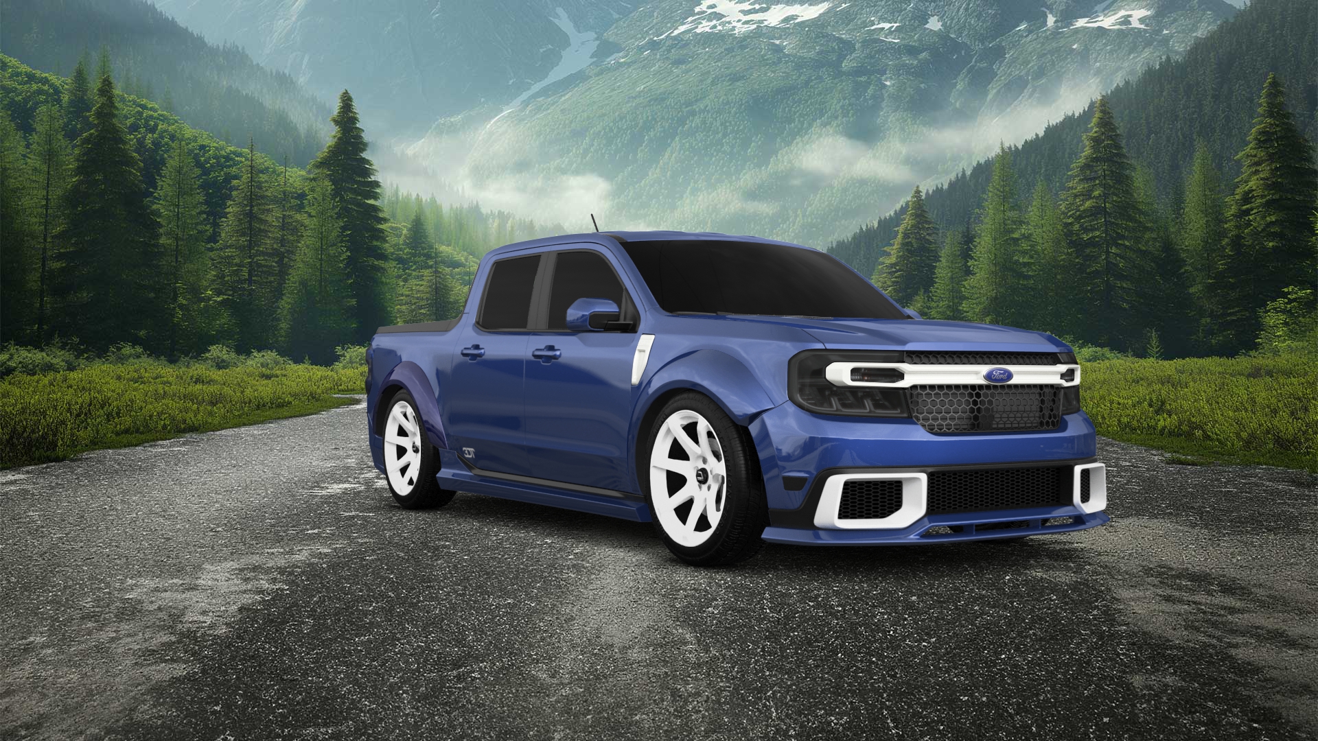 Ford Maverick 4 Door pickup truck 2022 tuning