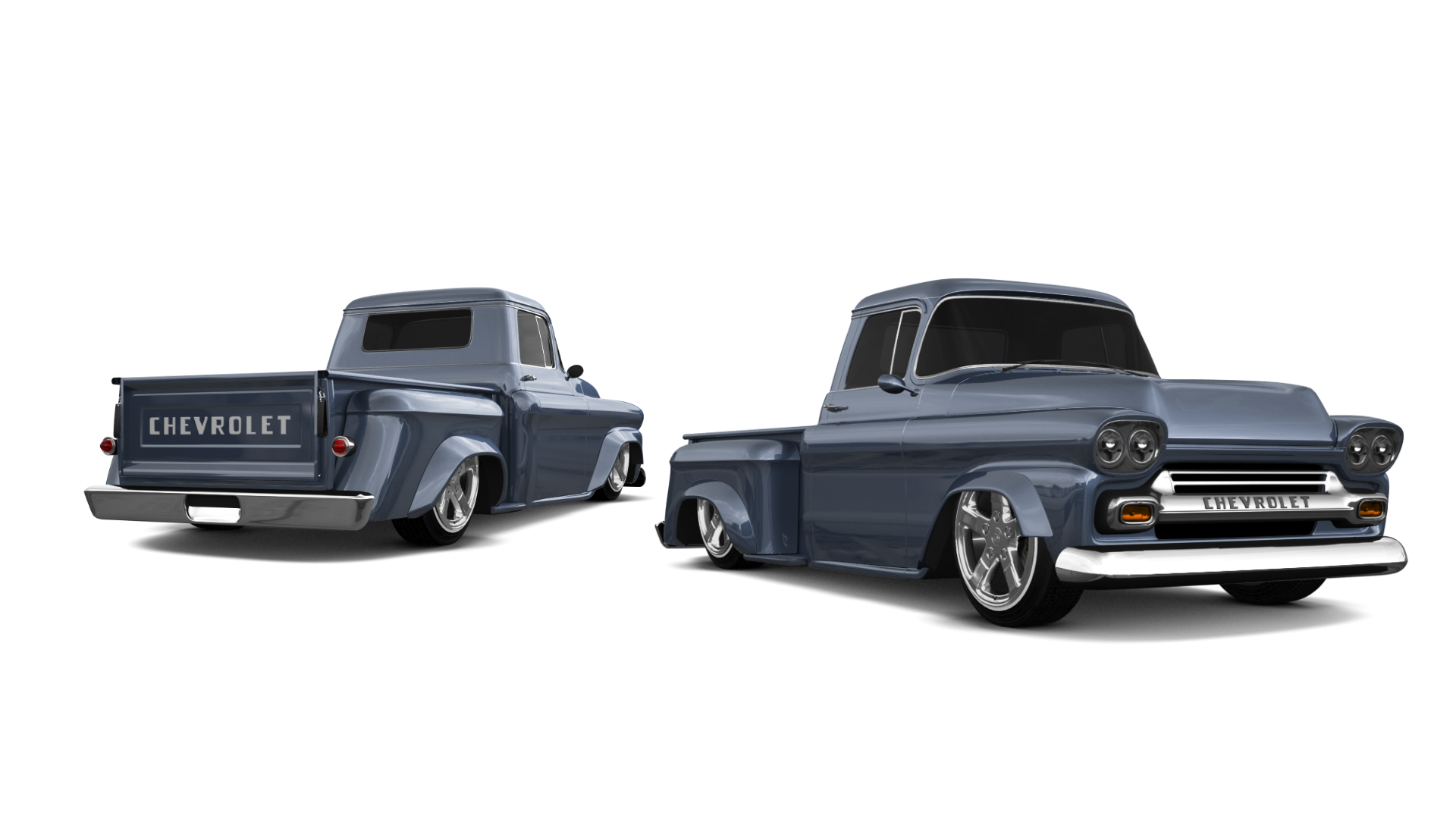 Tuning Chevrolet Apache Stepside 2 Door pickup truck 1959