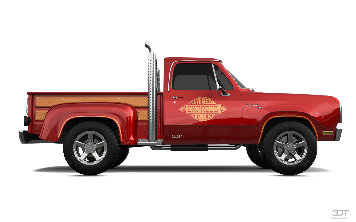 Tuning Dodge Lil Red Express 2 Door pickup truck 1978