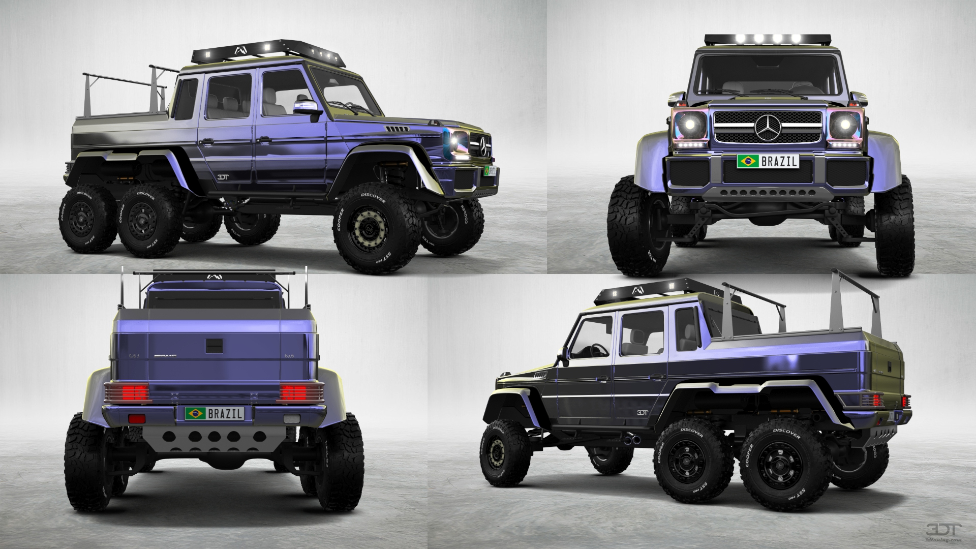 Mercedes G 63 AMG 6x6 4 Door pickup truck 2013 tuning