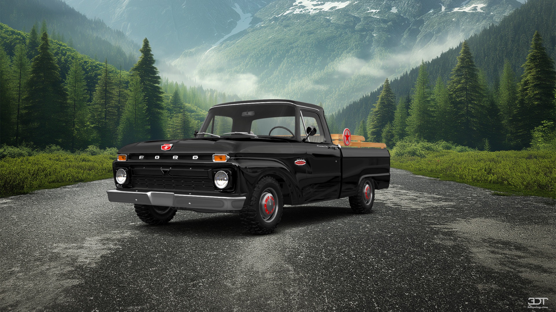 Ford F-100 Custom Cab 2 Door pickup truck 1966 tuning