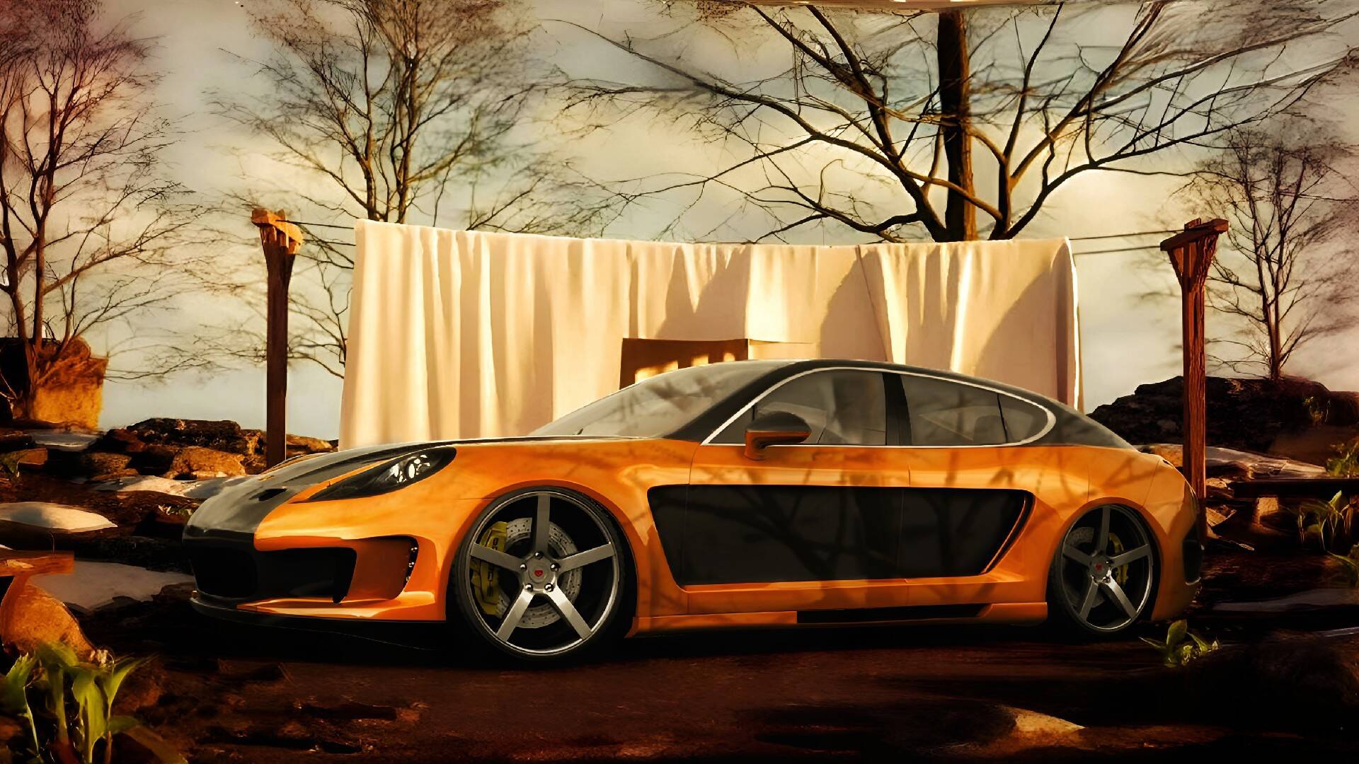 Porsche Panamera 4 door fastback saloon 2011