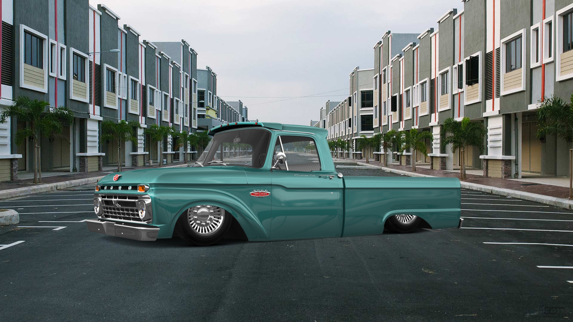 Ford F-100 Custom Cab 2 Door pickup truck 1966