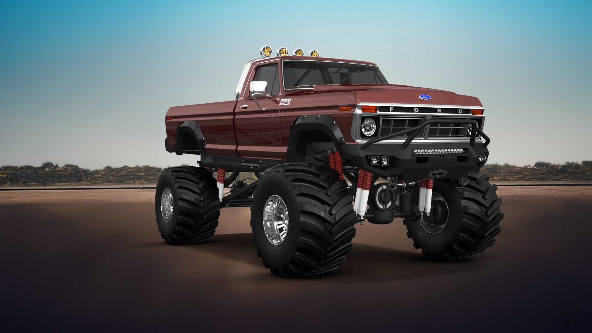 Ford F-350 Dually 2 Door pickup truck 1974 tuning