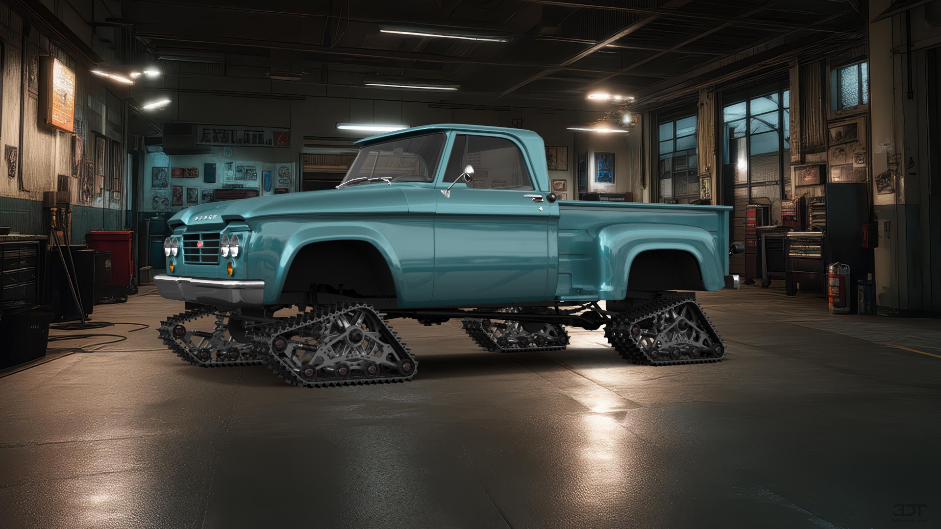 Dodge D-100 Stepside 2 Door pickup truck 1961 tuning