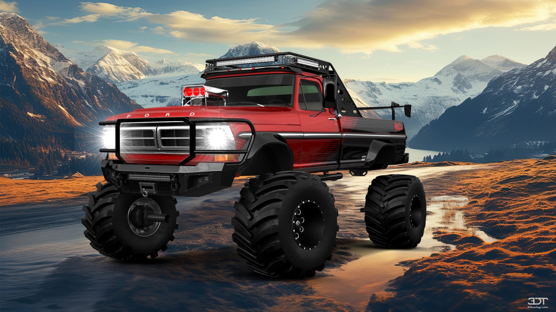Tuning Ford F-250 2 Door pickup truck 1971