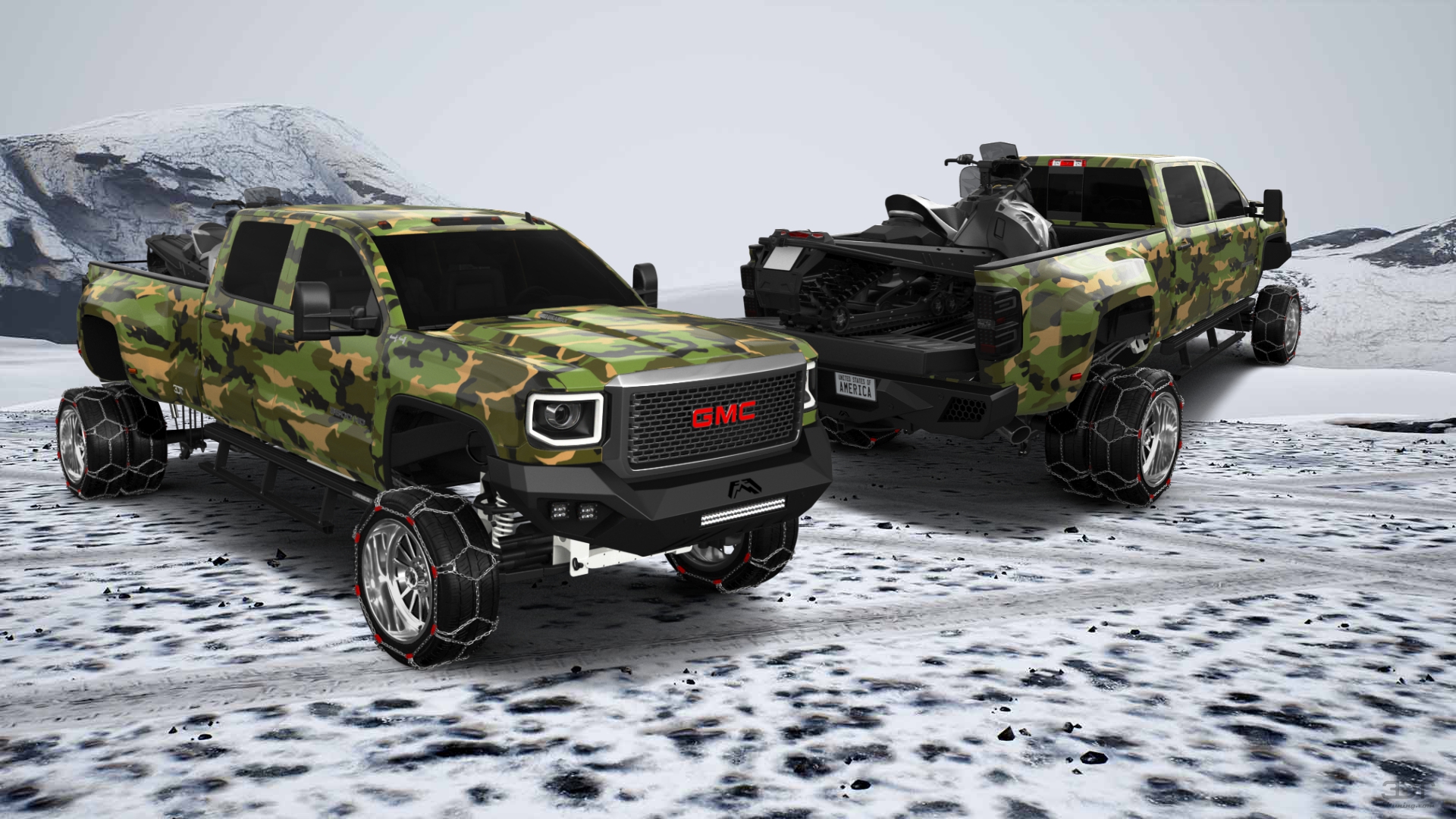 GMC Sierra 3500 HD Crew Cab 4 Door pickup truck 2015 tuning