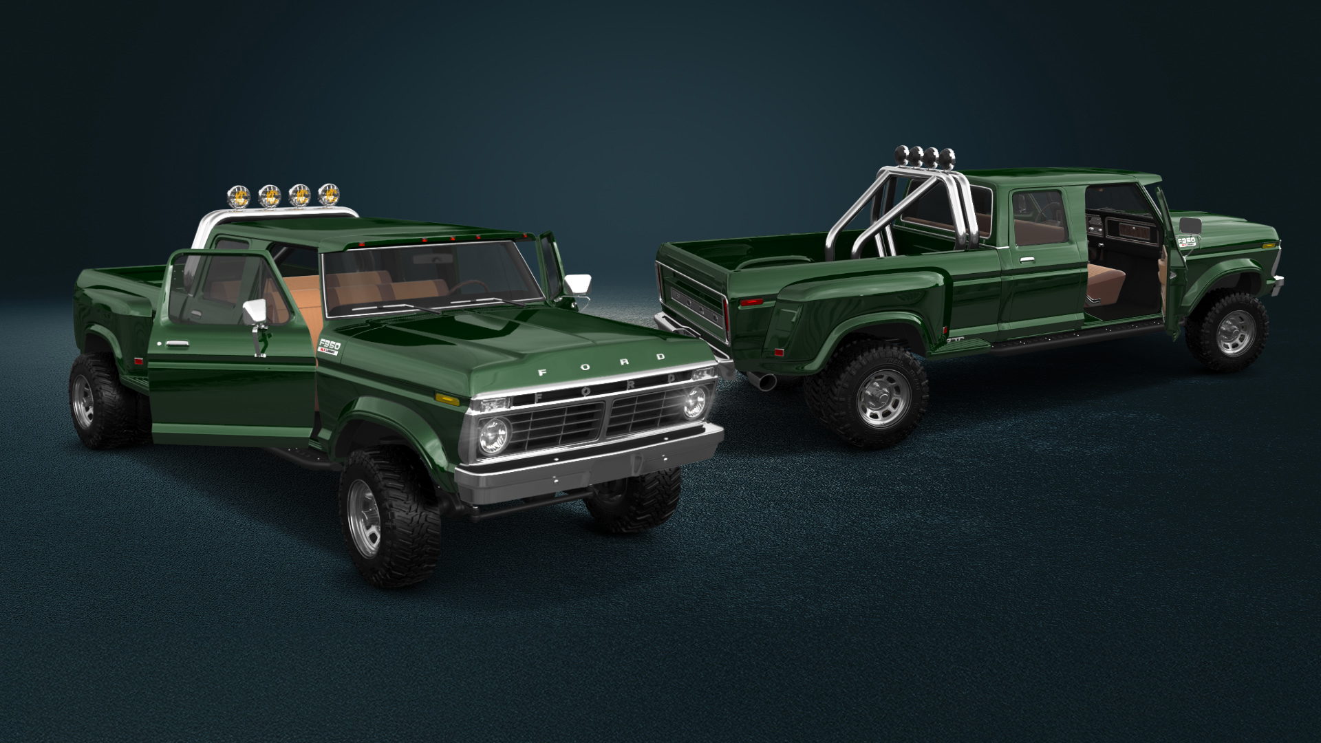 Ford F-350 Dually 4 Door pickup truck 1973 Images
