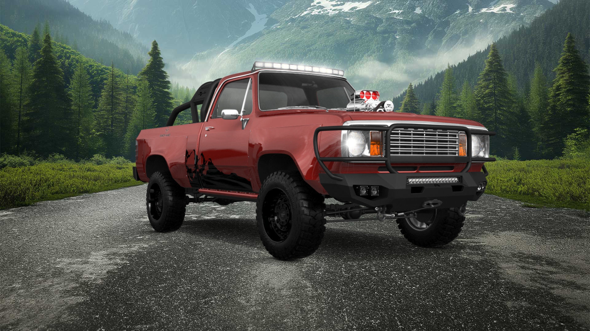 Dodge Power Wagon W200 2 Door pickup truck 1977 tuning