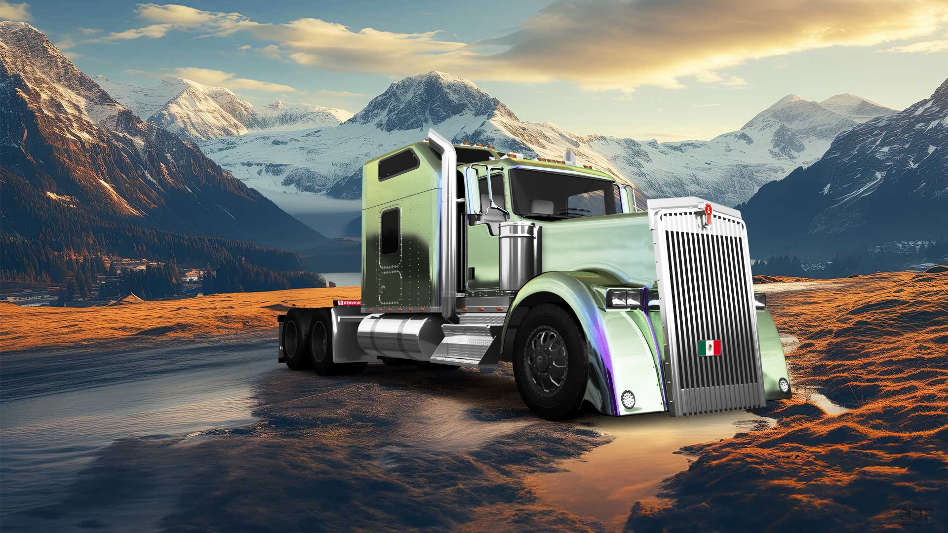 Kenworth W900 Sleeper Cab Truck 2015 tuning
